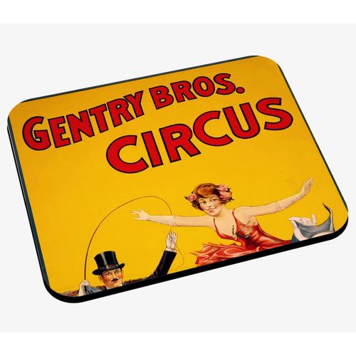 Tapis de Souris Vieille Affiche Cirque Gentry Circus Rétro Poster Tendance Original Clowns Magie