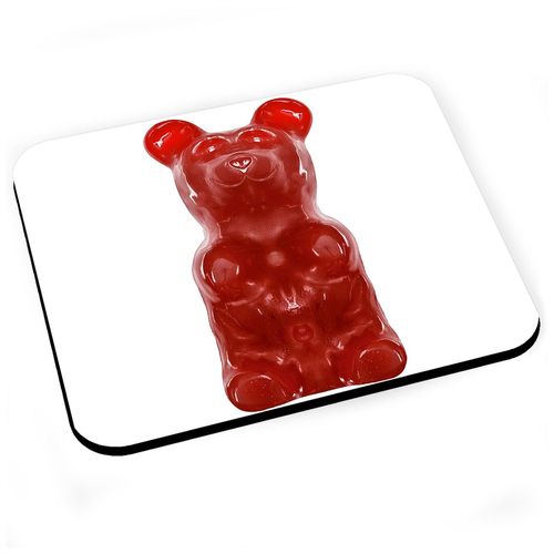 Tapis de Souris Ours d'Or Rouge Bonbons Gelatine Enfant Gourmandise