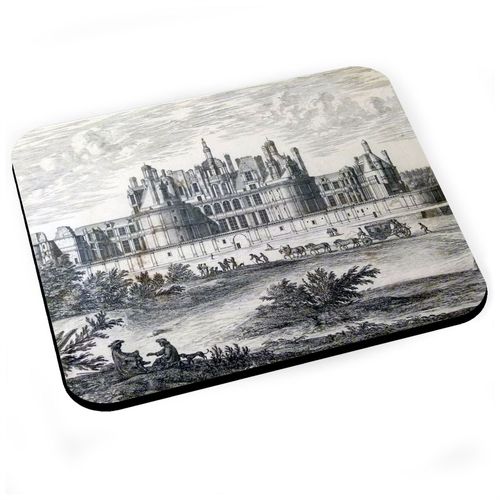 Tapis de Souris Gravure Ancienne Chateau de Chambord Renaissance France