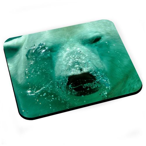 Tapis de Souris Ours Polaire Sous L'Eau Ours Blanc Animal Sauvage Nature