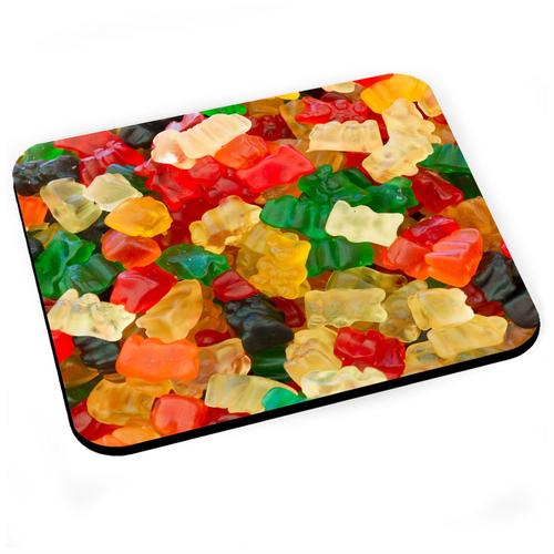 Tapis de Souris Ours d'Or Bonbons Gelatine Enfant Gourmandise Multicolor