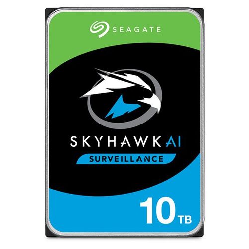 Seagate SkyHawk AI ST10000VE001 - Disque dur - 10 To - interne - 3.5" - SATA 6Gb/s - 7200 tours/min - mémoire tampon : 256 Mo