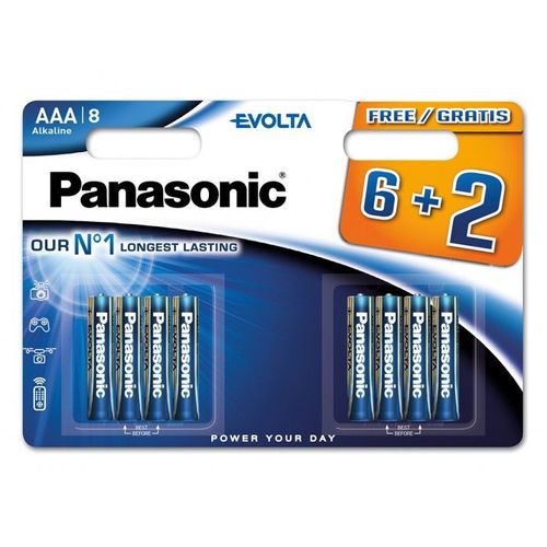 Pack 8 PILES LR03 AAA EVOLTA 6+2