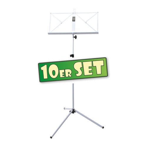 Lot De 10 Classic Cantabile 100 Pupitre De Musique, Blanc