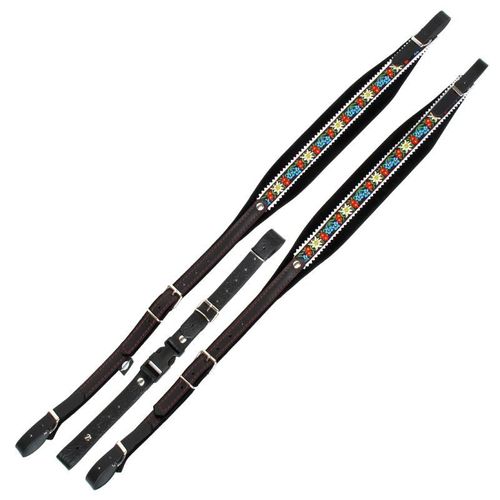 Sangles Accordéon Taille Standard Pour Accordéon Bass 96/120 - Rouge/Brun Alpenklang