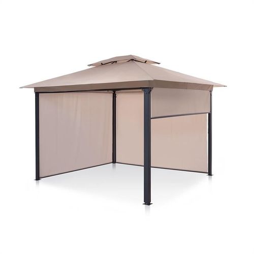 Blumfeldt Grandezza Cortina Pavillon De Jardin 3x3 M 4 Panneaux Latéraux