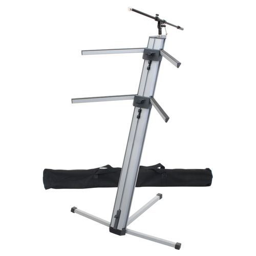 Classic Cantabile Support De Claviers Ks-100 Argenté, Statif De Micro Et Housse Compris