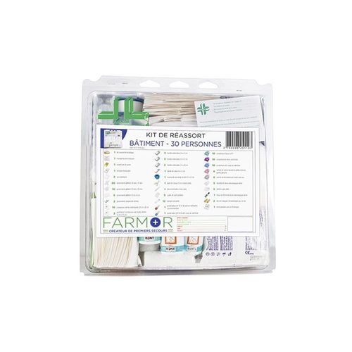 Kit De Réassort Pour Armoire À Pharmacie "Bungalow De Chantier" - 30 Personnes 