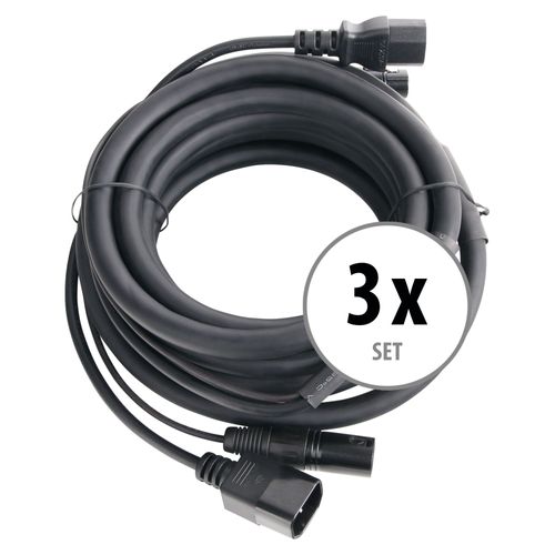 Set De 3 Pronomic Stage Iecd-5 Dmx Câble Hybride C/Dmx 5m