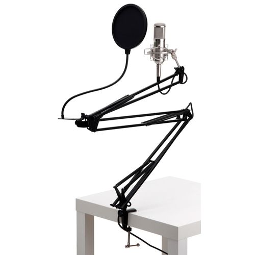 Pronomic Cm-100s Radioshow Bundle Incl. Filtre Anti-Pop Noir & Bras Micro