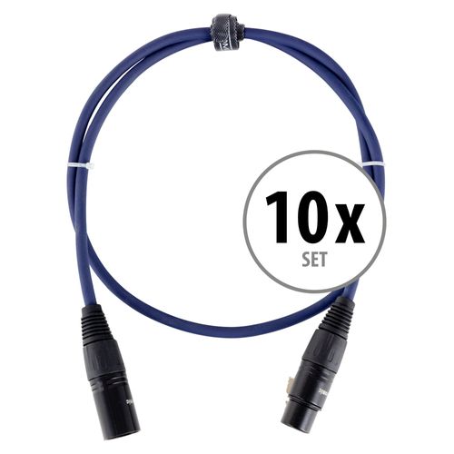 Pronomic Stage Dmx3-1 Câble Dmx 1 M, Lot De 10