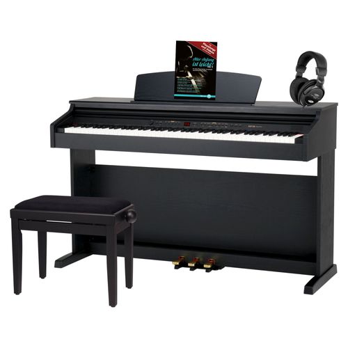 Classic Cantabile Dp-50 Sm Piano Numérique Noir, Avec Banc De Piano, Casque