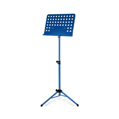 Classic Cantabile Pupitre D'orchestre Heavy Bleu En Tôle Perforée