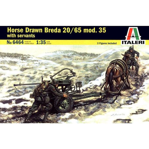 Maquette Hippomobile Breda 20 Avec Figurines-Maquettes Italeri