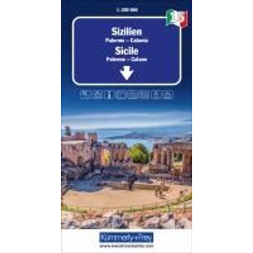 Kümmerly+Frey Regional-Strassenkarte 15 Sizilien 1:200.000