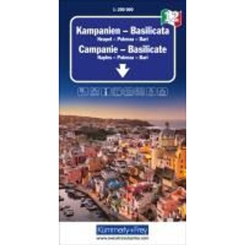Kümmerly+Frey Regional-Strassenkarte 12 Kampanien, Basilicata 1:200.000
