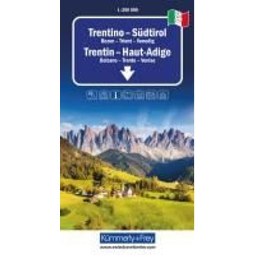 Kümmerly+Frey Regional-Strassenkarte 3 Trentino, Südtirol 1:200.000