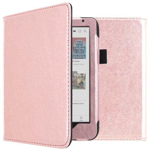 Imoshion Étui De Liseuse Portefeuille En Cuir Végan Kobo Clara Colour / Kobo Clara Bw Rose Dorée