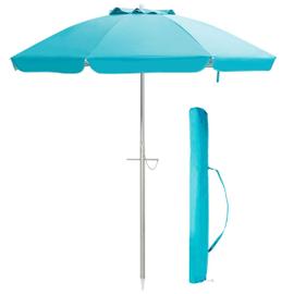 Parasol de plage ?182 cm inclinable protection UV 50+ à
