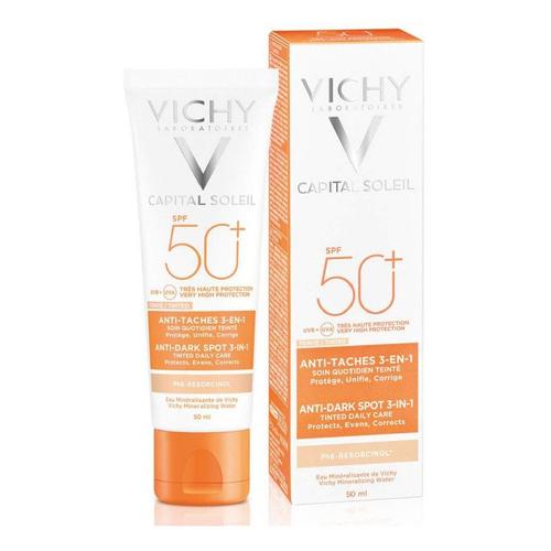 Vichy Idéal Soleil Soin Anti-Taches Teinté 3 En 1 Spf50 50ml 