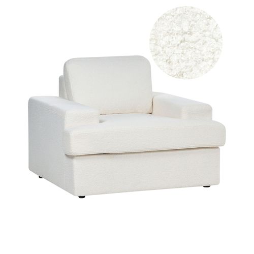 Bouclé Fauteuil Blanc Cassé Alla