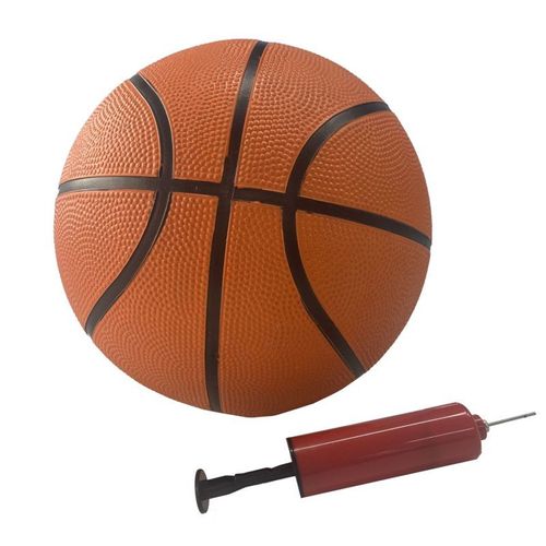 Ballon De Basket Orange Ø24,5cm - Taille 7 + Pompe De Gonflage - Orange