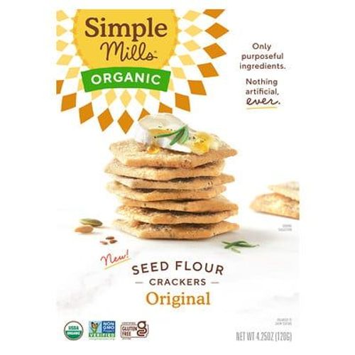 Simple Mills Craquelins À La Farine De Graines Biologiques, Original, 120 G