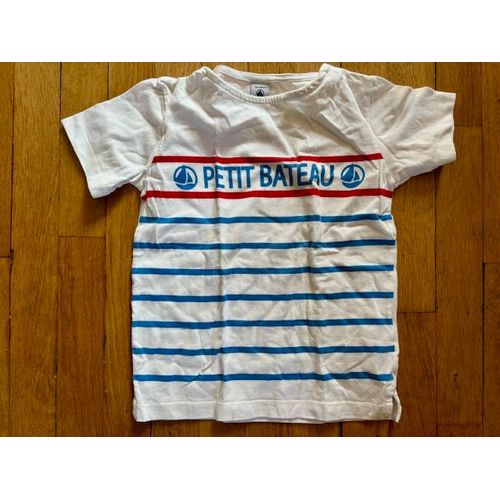T-Shirt Manches Courtes En Coton Enfant Garçon (Petit Bateau)