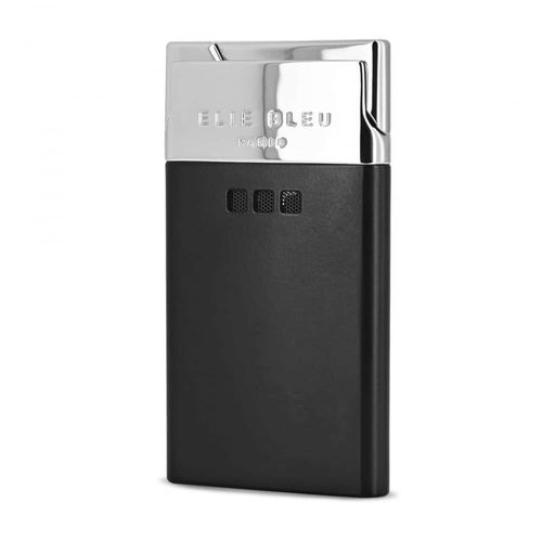 Briquet Cigare Noir Mat Delgado Jet Flame Elie Bleu