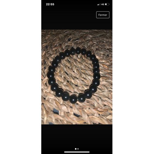 Bracelet Boule Obsidienne Noire