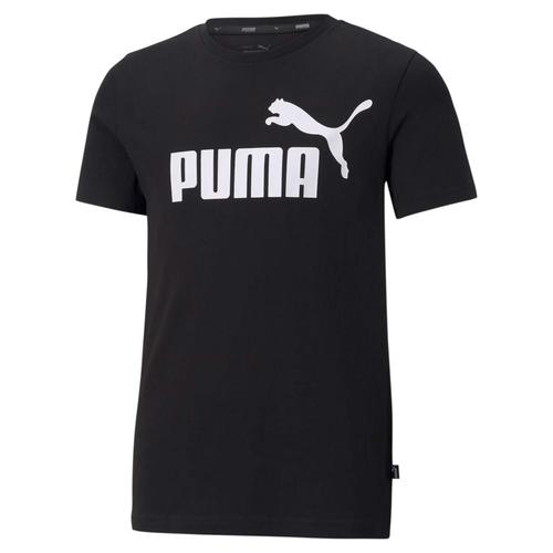 Tee Shirt Manches Courtes Puma Jr Ess Logo Tee Noir