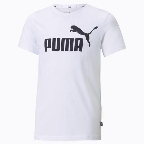 Tee Shirt Manches Courtes Puma Jr Ess Logo Tee Blanc