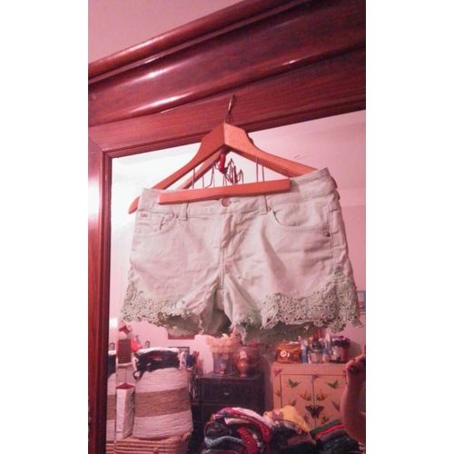 Short Vert Pommes Bas Dentelle 38 M Morgan.