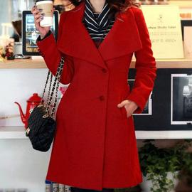 manteau cachemire rouge