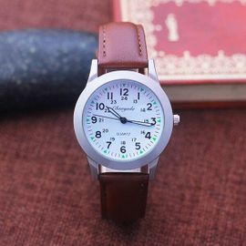 Chaoyada-Montre-bracelet à quartz en cuir pour enfants et jeunes