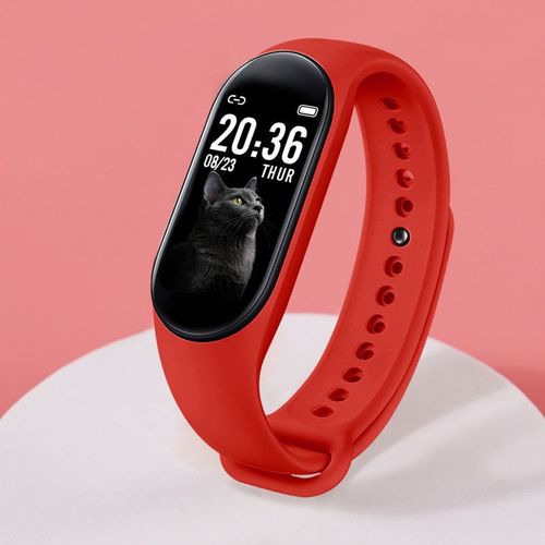 Montre Connectée M7 Pour Enfants,Étanche,Pour Garçons Et Filles,Avec Moniteur D'activité Physique,Pour Xiaomi - Type Rouge
