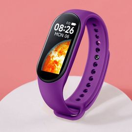 Montre Intelligente Étanche M7 Pour Enfants,Bracelet De Suivi De La Condition Physique,Montre Intelligente Pour Enfants,Bracelet De Sport Pour Garçons Et Filles,Montre Intelligente Pour - Type Violet