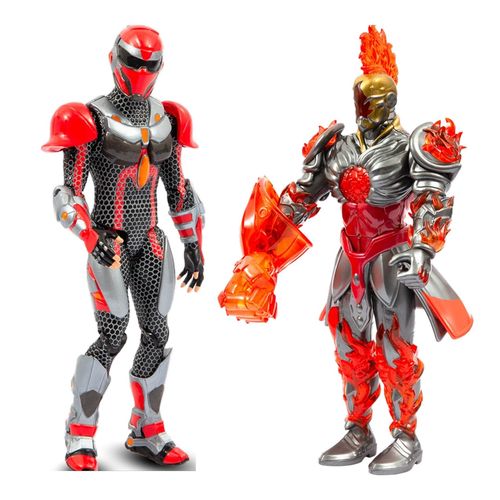 Live Action Gormiti - Pack 2 Figurines Articulées De 15 Cm (Sion + Gormiti) - Feu
