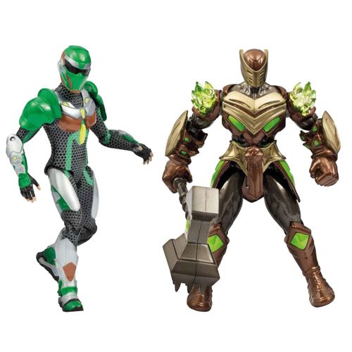 Live Action Gormiti - Pack 2 Figurines Articulées De 15 Cm (Sion + Gormiti) - Terre