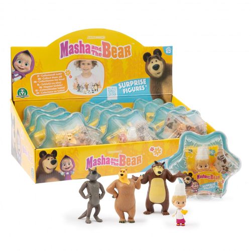 Masha & The Bear Masha Et Michka - Pack Flocon De Neige 2 Figurines (Dont 1 Surprise) - Asst - En Présentoir