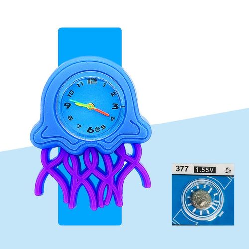 Montre Électronique Numérique De Dessin Pour Enfants,Montres Pour Enfants,Temps D'apprentissage Pour Bébé,Puzzle,Bracelet Jouet,Dauphins,Requins,Crocodile,Crabe,3d - Type Sky Blue #I