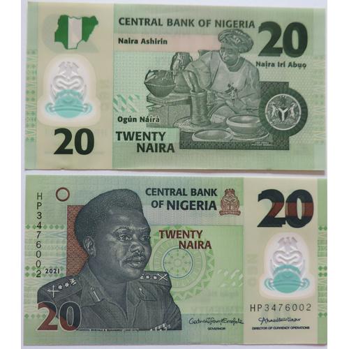 Billet De 20 Naira Du Nigéria De 2021