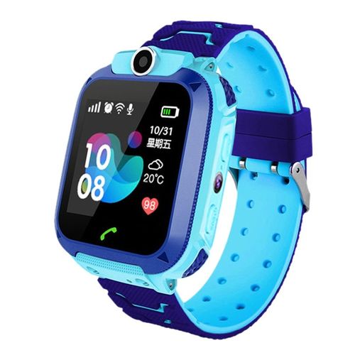 Montre Connectée Q12b Pour Enfants,Smartwatch,Avec Carte D'insertion Android,2g,Étanche,Localisation Gps À Distance,Caméra D'appel,Anti-Perte - Type Bleu