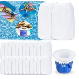 Filet Skimmer Piscine, Chaussette Skimmer 10 Pièces Filtre Skimmer Piscine Chaussette Piscine Pool Skimmer Socks-Filtrer Les Feuilles, Les Cheveux, Les Insectes, Le Pollen