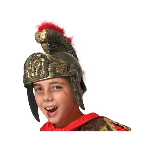 Casque Romain Avec Plume (Taille Unique Enfants)