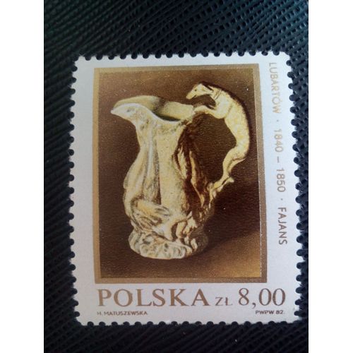 Timbre Pologne Yt 2612 Tasse "Chasse" En Faïence, 1840-1850 1982 ( 100805 )