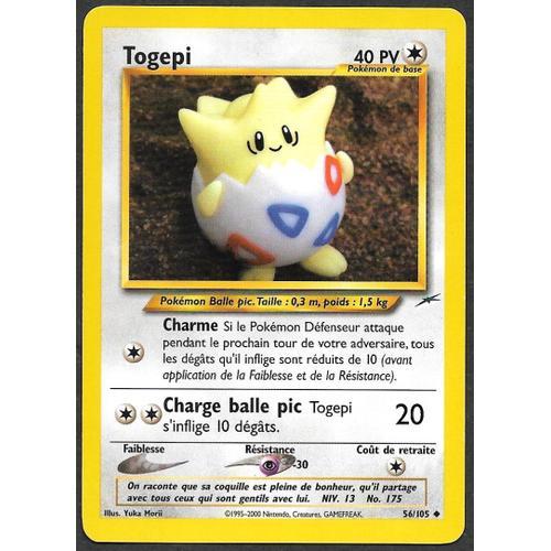 Carte Pokémon Togepi 56/105 - Neo Destiny