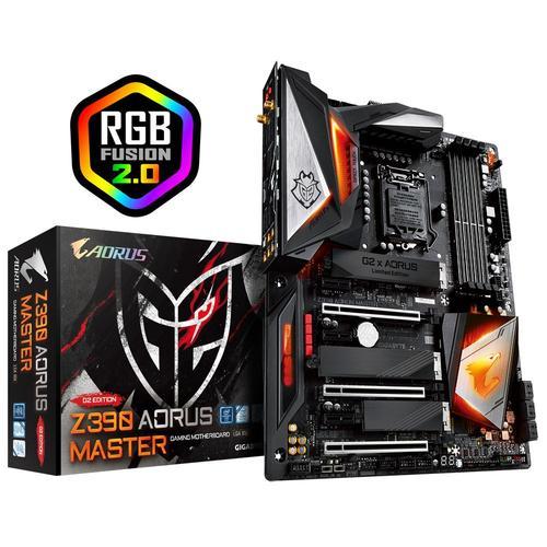 Z390 AORUS MASTER G2 Edition Intel Z390 AORUS Motherboard with 12 Phases IR Digital VRM, Fins-Array Heatsink, RGB Fusion 2.0, 802.11ac Wireless,