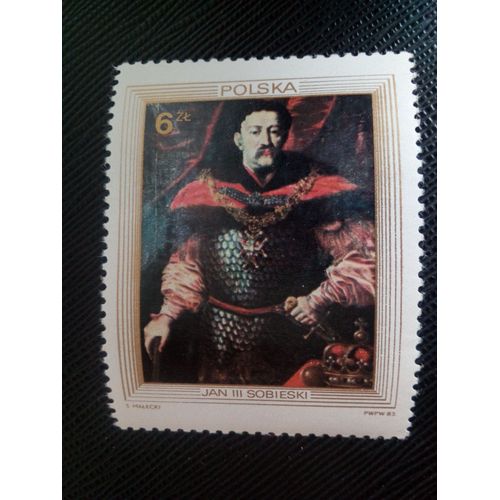 Timbre Pologne Yt 2692 Portrait, Par Un Peintre De Cour Inconnu 1983 ( 100805 )