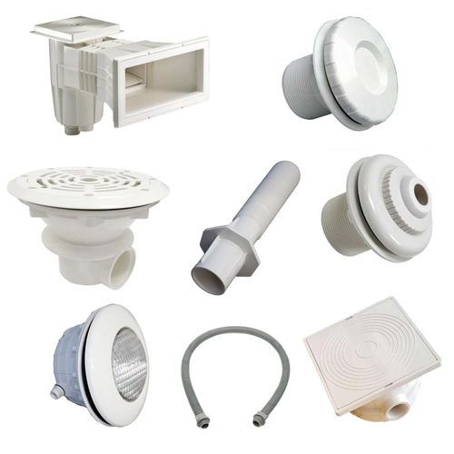 Kit de pièces à sceller blanches pour piscines liner jusqu'à 13x6 m